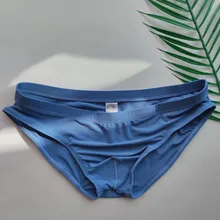 

Sexy Mens Ice Silk Briefs U Convex Pouch Underwear Comfortable Panties Male Breathable Underpants Homme Cueca Calzoncillo