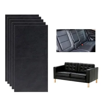 

5Pcs 20cm*10cm Black No Ironing Self Adhesive Stick on Sofa clothing Repairing Leather PU Fabric big stickr Patches