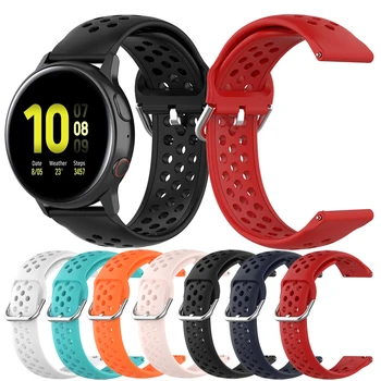 

Essidi 20mm Soft Silicone Strap For Samsung Galaxy Watch Active Active 2 Bracelet Band Clasp For Galaxy 42mm Gear Sport Gear S2