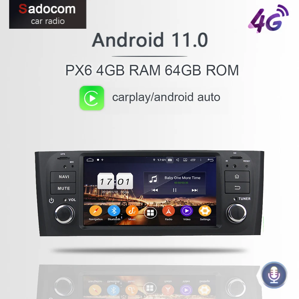 Android 11.0 4GB RAM 64GB 8core For Fiat LINEA 2007-2013 Car DVD Player GPS Map USB RDS Radio wifi 4G car radio steering control |