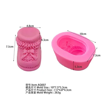 

Baby Shoes Shaped Soap Mold,Resin Clay Chocolate Candy Silicone Cake Mould,Fondant Cake Decorating Tools AQ007