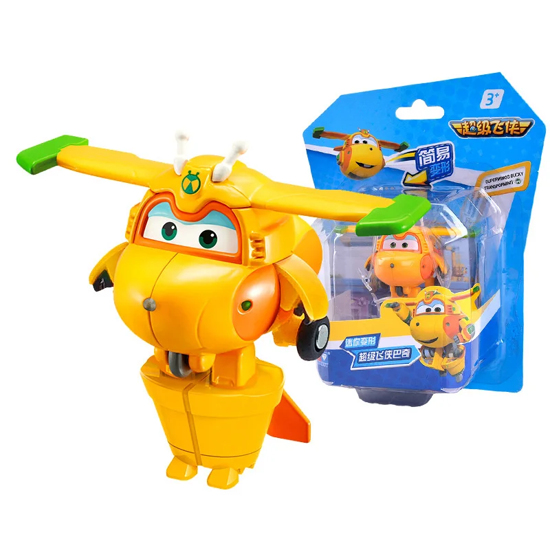 With Box Bucky Новейший мини Супер Крылья деформация мини самолет ABS робот игрушка фигурки супер крыло ZOEY/совок Трансформационные игрушки - Цвет: With Box Bucky