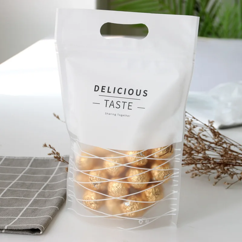 Taste 50 шт самоуплотняющиеся пластиковые упаковочные пакеты для подарков/еды/конфет/вечерние/свадебные подарки Ziplock мешок стоьте вверх упаковочные мешки - Цвет: Taste