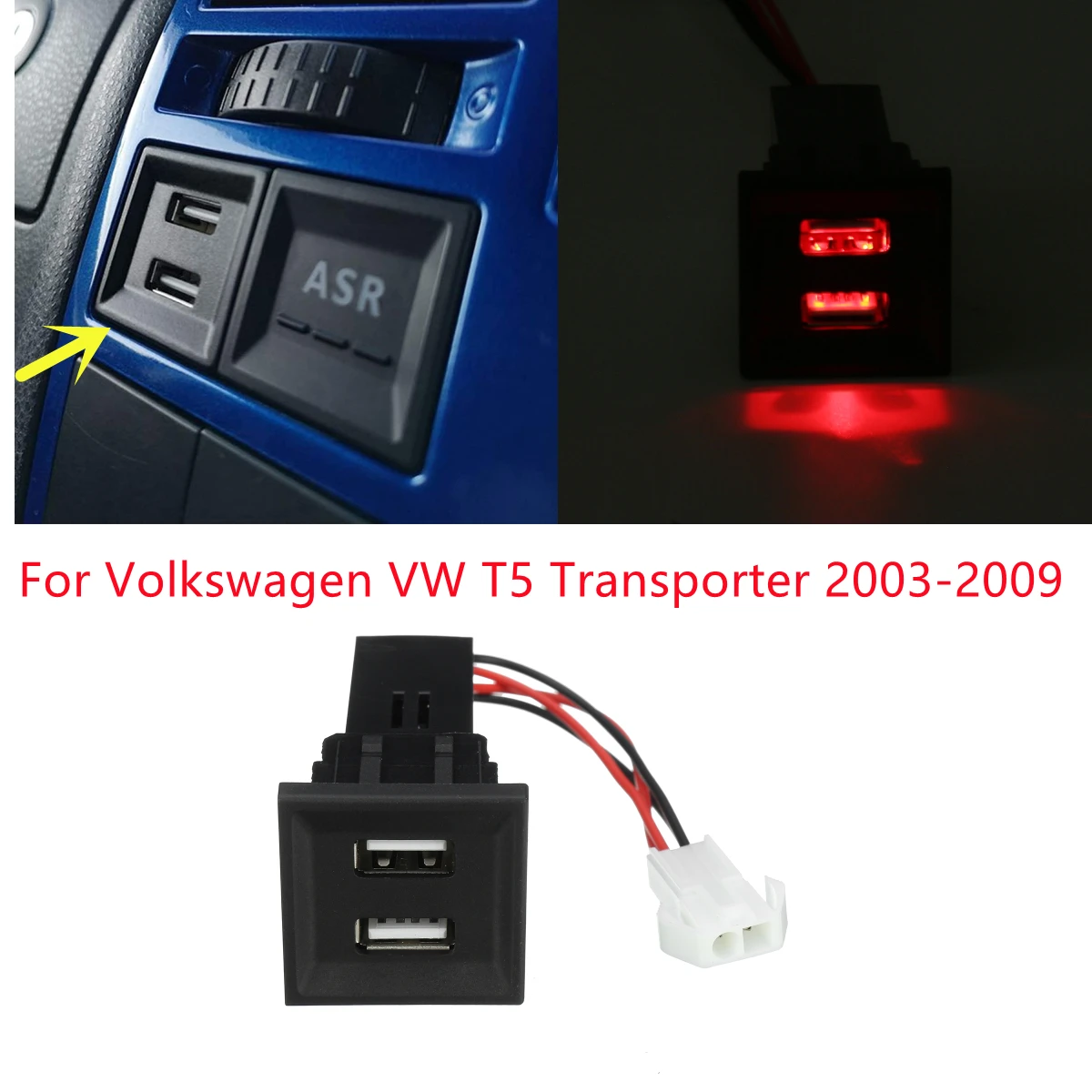 For Volkswagen Vw T5 Transporter 20032009 Oem Dash Blank Switch Led
