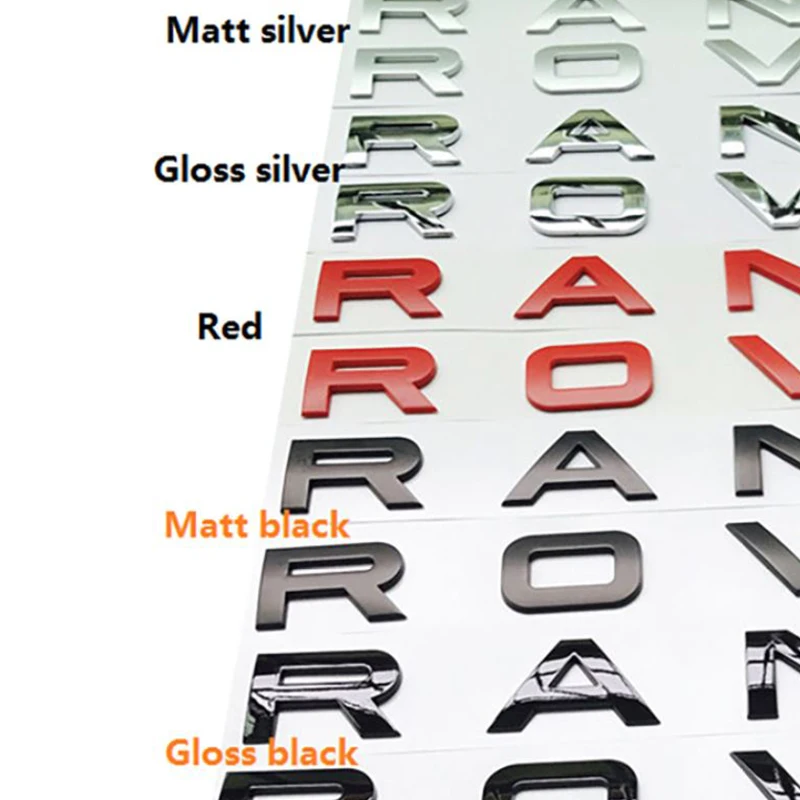  ABS Chrome Car Styling Trunk Logo Letters Emblem Badge Sticker Cover For Range Rover Sport Evoque