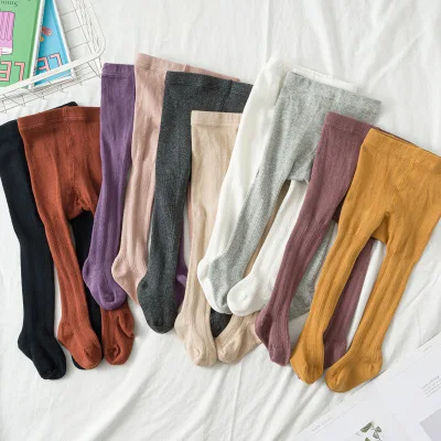Детские трикотажные хлопковые колготки для девочек|toddler tights|girls pantyhosebaby stockings |