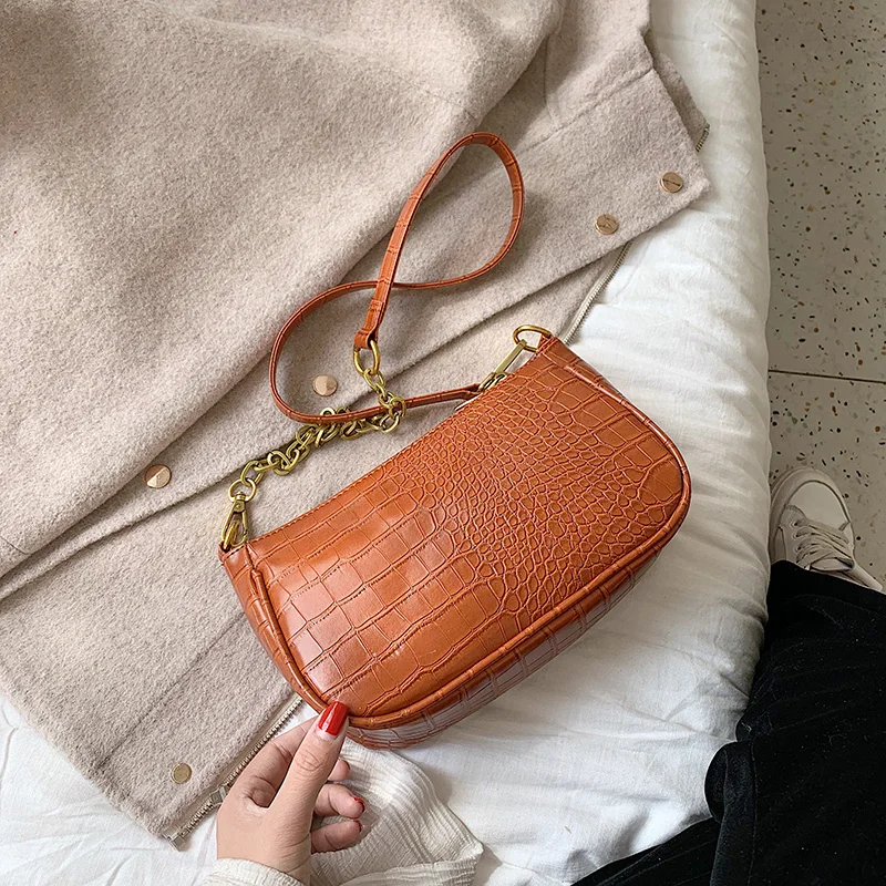 Yellow Brown Композитные Сумки из искусственной кожи через плечо сумки для Для женщин цепи однотонная, маленькая сумка на плечо женские сумочки - Цвет: Yellow Brown