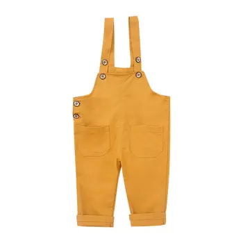 

New Children Kids Overalls Harem Pants Boys Girls Pocket Knitted Overalls Jumpsuits Baby Clothing Jumpsuits Girls Overall Pants