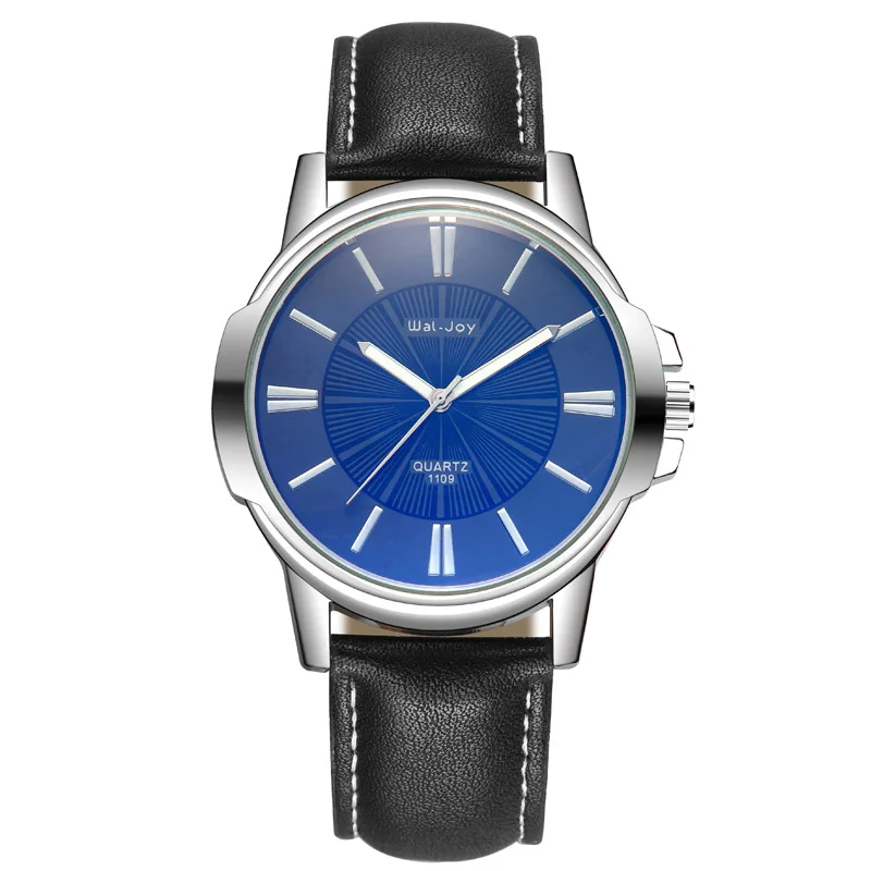 

WJ-8103 Wal-Joy Fashion Men Watches Alloy Case Leather Analog Quartz Sport Watch Male Quartz Wristwatch Clock Brand Luxury reloj