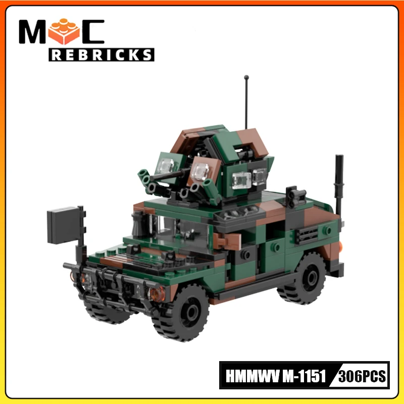 

Современный военный автомобиль Hummer бронированный автомобиль m1151 MOC строительные блоки модели кирпичей наборы детские игрушки для детей Рождественский подарок