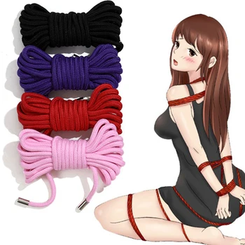 Bondage Shibari Thicken Cotton Rope Sex Slave Restraint Rope Soft Adult Sex Toys BDSM Binding Role-Playing For Couples Games 2