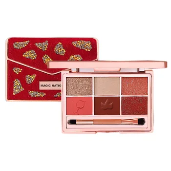 

6 Colors Makeup Eyeshadow Palette Mattel shinning Glitter Waterproof Eye Shadow Palette Powder