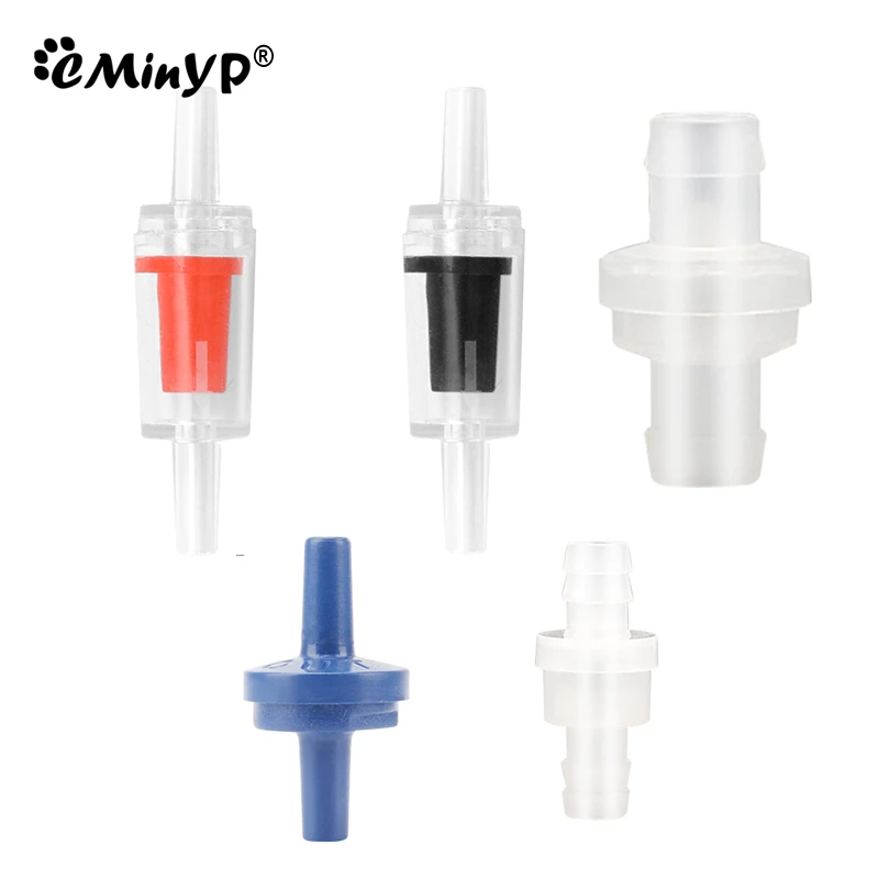 Válvulas de retención para tanque de peces, accesorios de bomba de aire de Acuario, válvula de retención de plástico de un sentido sin retorno de 4mm/8mm/10mm, 5 uds.
