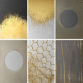 

Nitree Lattice Texture Gold Black Color Splice Circle Photophone Photo Studio Props Background Food Photography Backdrop Vinyl