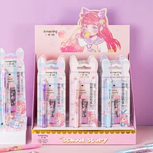 

Creative Children's Automatic Pencil Cute Cartoon Anime Girl 0.5mm Mechanical Pencil Anti-break Core Push Pencil with Lead Core