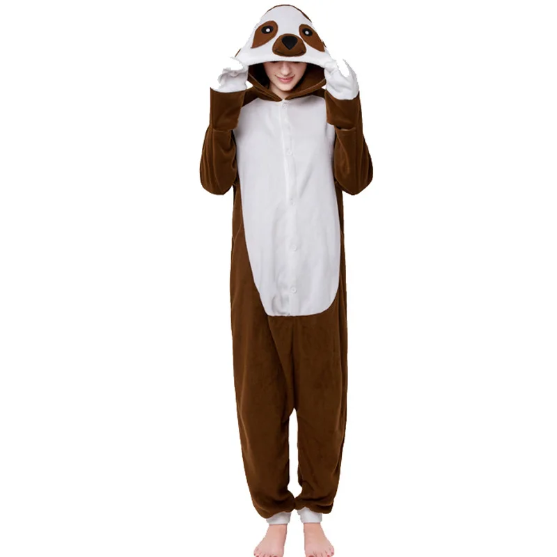 Единорог пижамы животных Onesie для женщин мужчин пижамы взрослых мультфильм вечерние Cospaly зимние пижамы костюм пуговицы комбинезоны