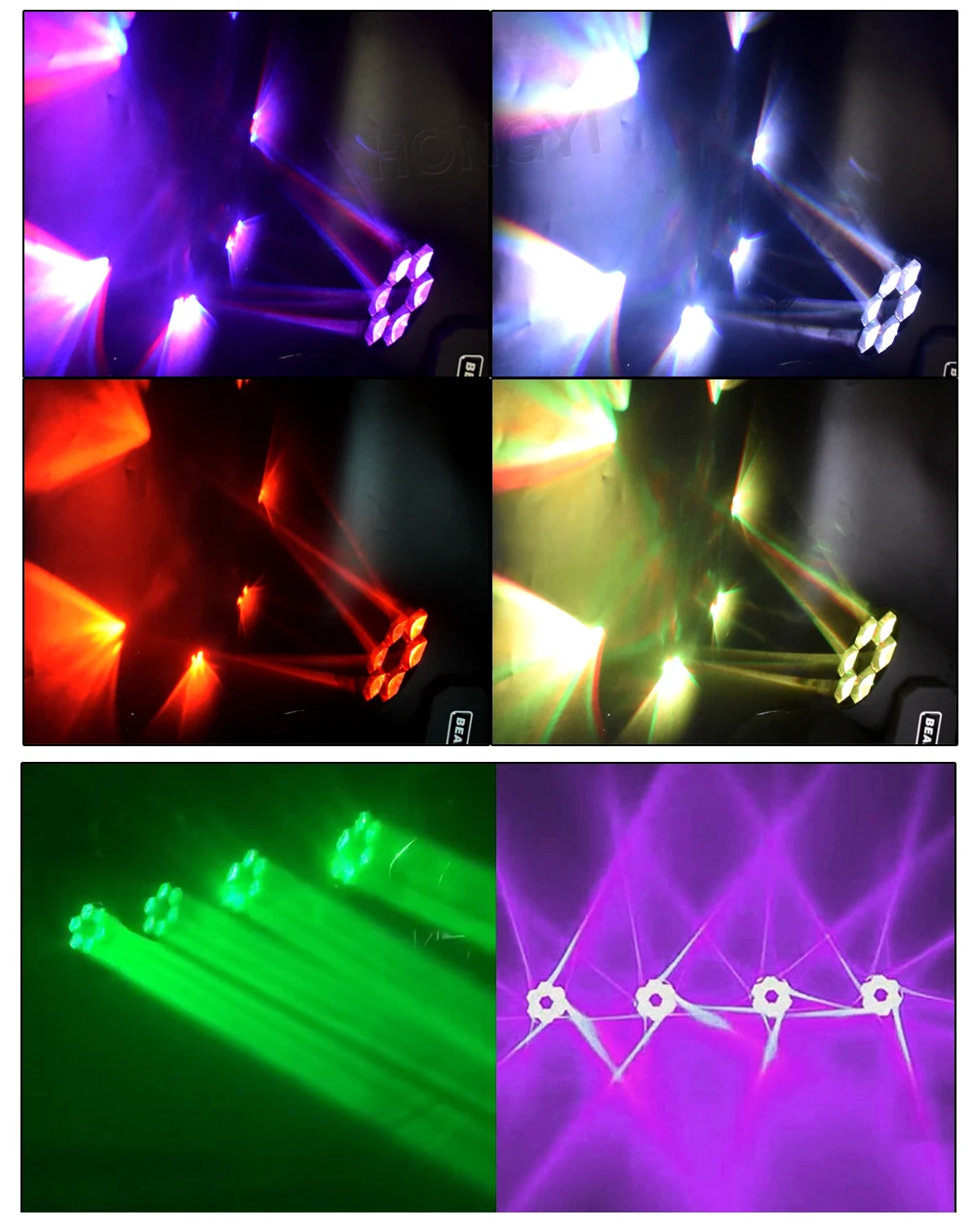 Мини-пучок 6x15 Вт RGBW 4in1 глаза пчел светодиодный движущихся головного света с 11/14CH DMX DJ свет