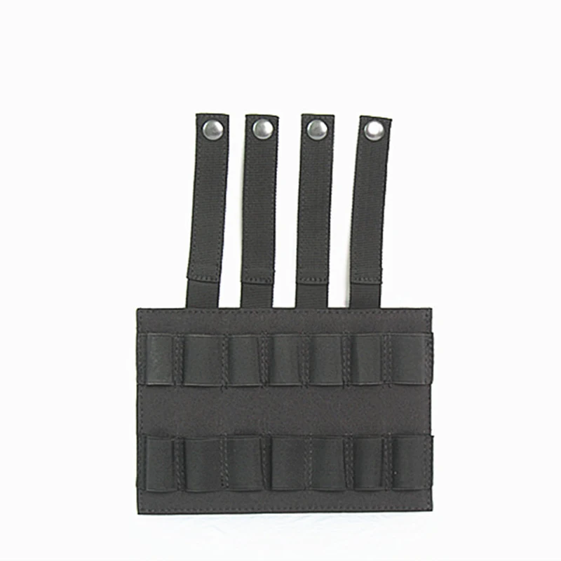 Черный цвет Тактическая Сумка Molle 14 Rounds для журналов ShotShell Mag Bag 12GA картридж для охотничьих аксессуаров - Цвет: Черный цвет