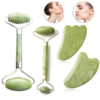 

Face Massager Roller Jade Scraping Board Pressure Scraper Beauty Massage Roller Tool for Face Care Firming Lifting Skin Care