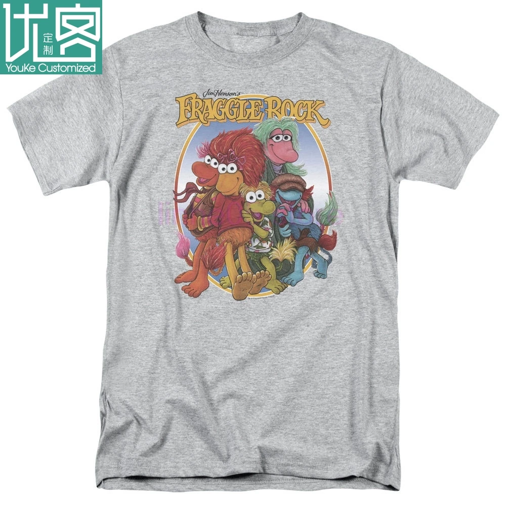 Женская уличная футболка с коротким рукавом Fraggle Rock TV Show GROUP HUG все размеры лето 2019