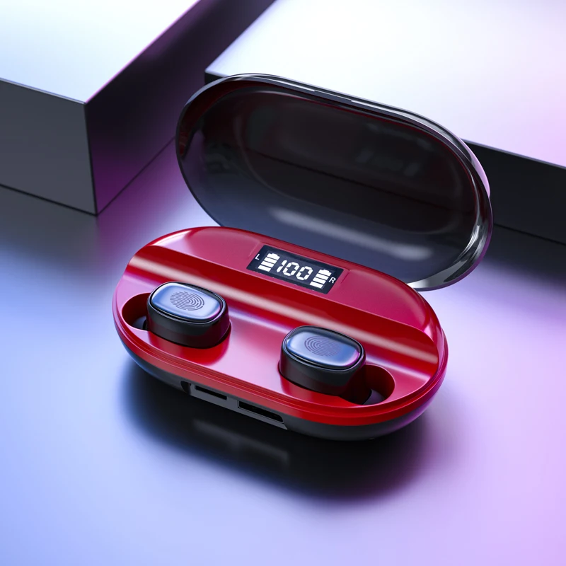 Wireless Bluetooth V5 0 Earphones Portable Touchable With Mic LED Display Waterproof Music Earbuds for Girls Kid Christmas Gift