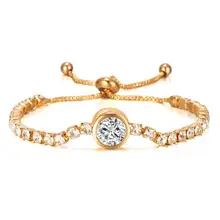 Богемная цепочка, циркониевый браслет с кристаллами, геометрический круглый регулируемый браслет для женщин, подарок, ювелирное изделие, красивая цепочка