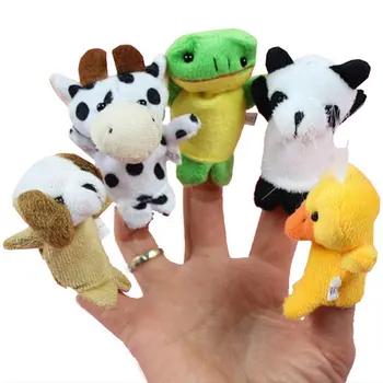 

5Pcs Finger Puppet Soft Plush Finger Puppets Colorful Mini Animal Finger Puppets Set for Toddlers Kids Random
