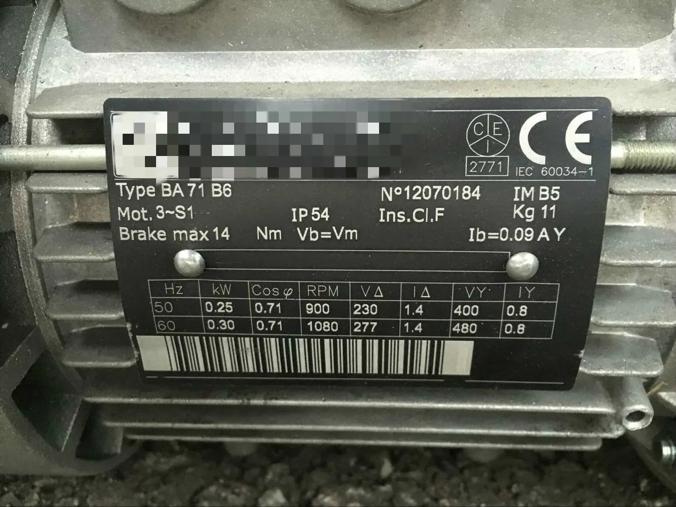MF MGM BA71B6 RMI 70 для тюнеров Электрический мотор-редуктор тормоза