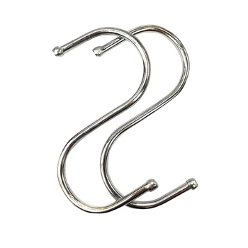

10 Pcs Storage Hangers Hanging Flower Pot Multifunction Clothes Kitchen Bathroom Pan S Shaped Closet Hook Stainless Steel