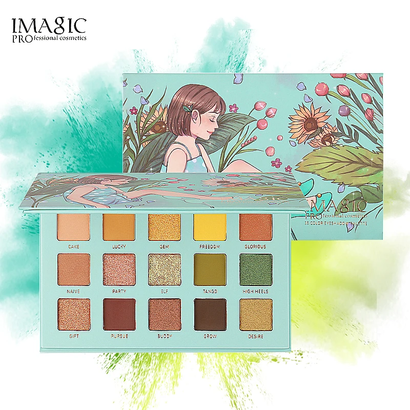 IMAGIC New Arrival Eye Shadow Palette Beauty Glazed Pigmented Glimmer Magnetic Colorful Professional Makeup Palette GREEN IMAGIC New Arrival Eye Shadow Palette Beauty Glazed Pigmented Glimmer Magnetic Colorful Professional Makeup Palette GREEN
