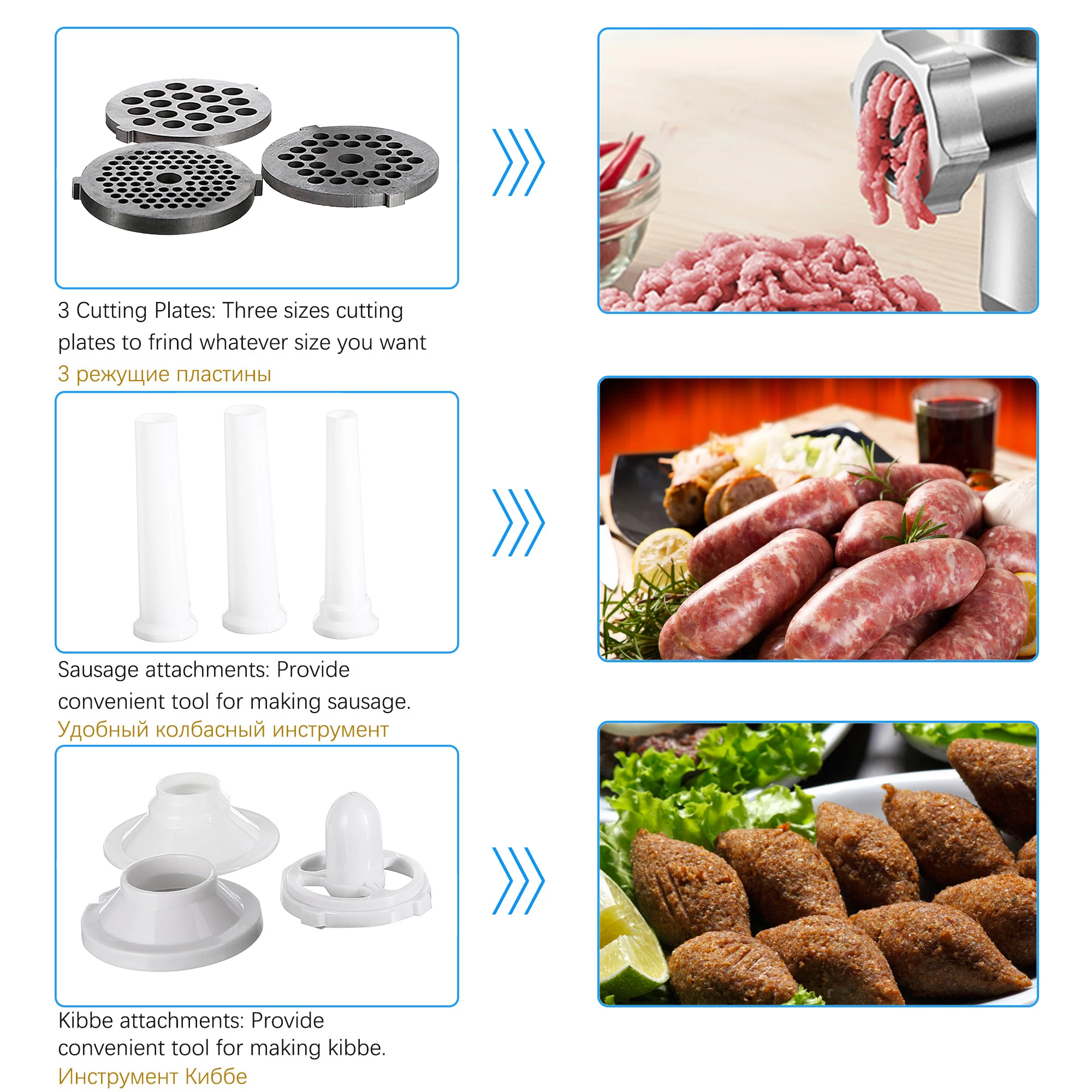 Сверхмощный 3000 Вт макс мощный электрические мясорубки полностью из нержавеющей