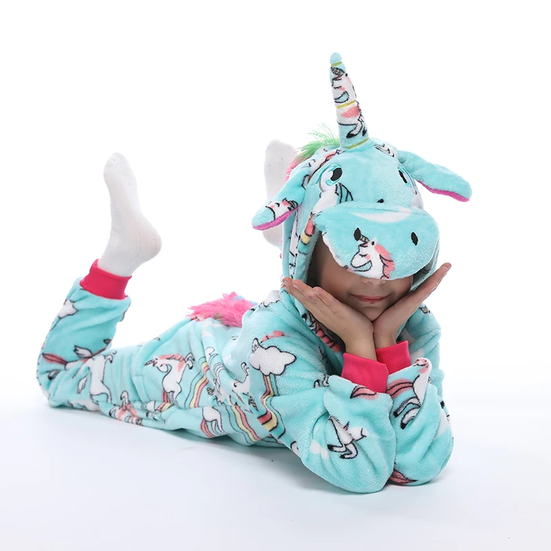 Kigurumi Anime Unicorn Pajamas For Children Animal Blanket Sleepers Baby Costume Boy Girl Panda Licorne Onesie Kids Jumpsuit