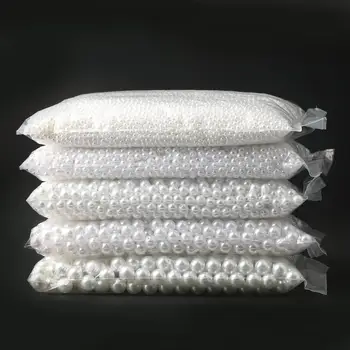 

Beige/White ABS Imitation Pearls Beads Straight Hole Round Acrylic Loose Beads for Jewelry Making DIY Necklace Earring Hairclip