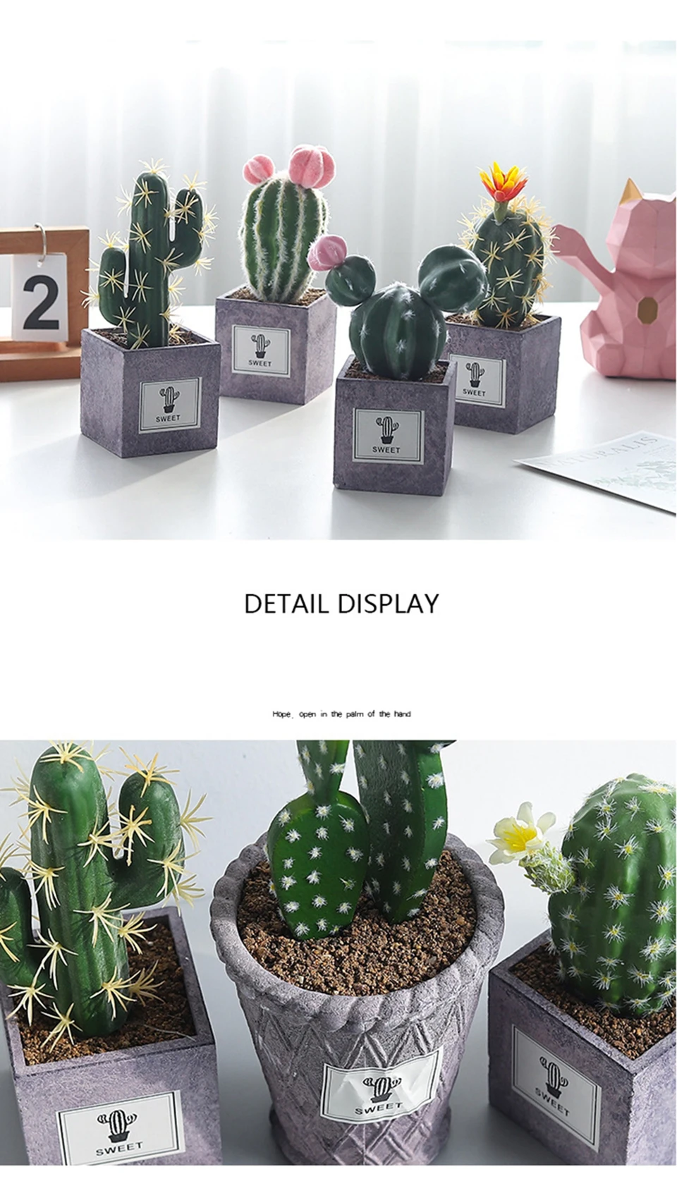 Ins nordic cactus suculentas pequenos ornamentos desktop