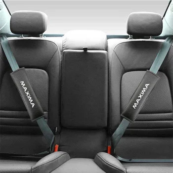

Car Seat Belt Cover Protector For Nissan MAXIMA Carbon Fiber Safety Belt Shoulder Strap Bag Cover Car Accessories Interior 2Pcs