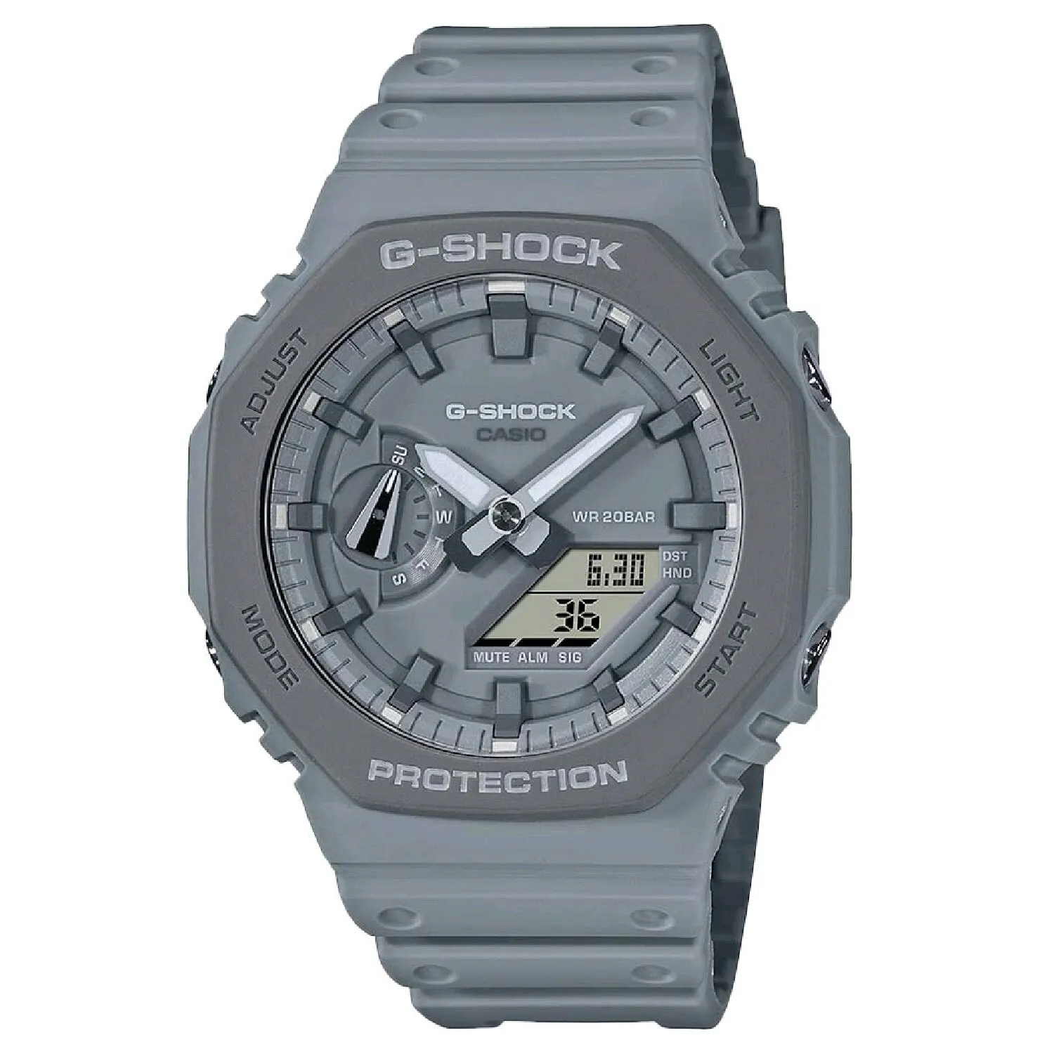 Часы ``CASIO`` GA-2110ET-8A мужские японские наручные часы с секундомером календарем и