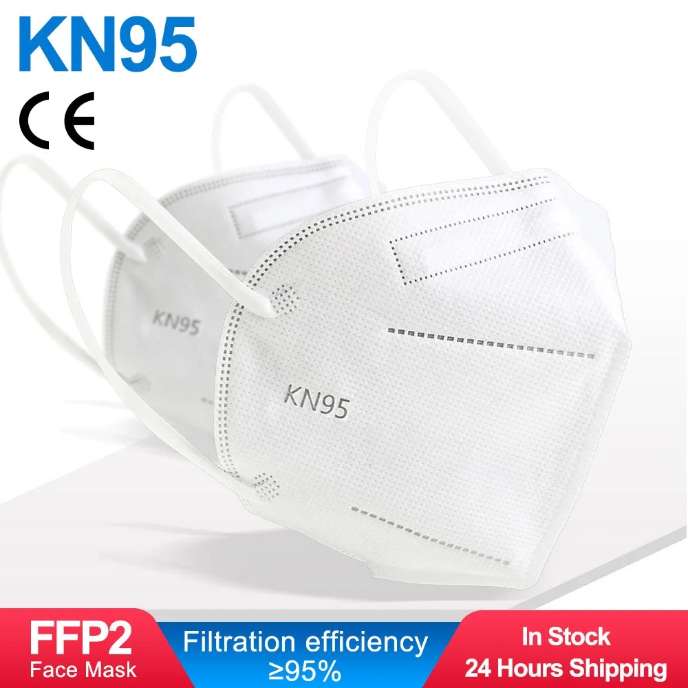 Маски для лица KN95 CE FFP2 5 слоев многоразовые с фильтром | Красота и здоровье