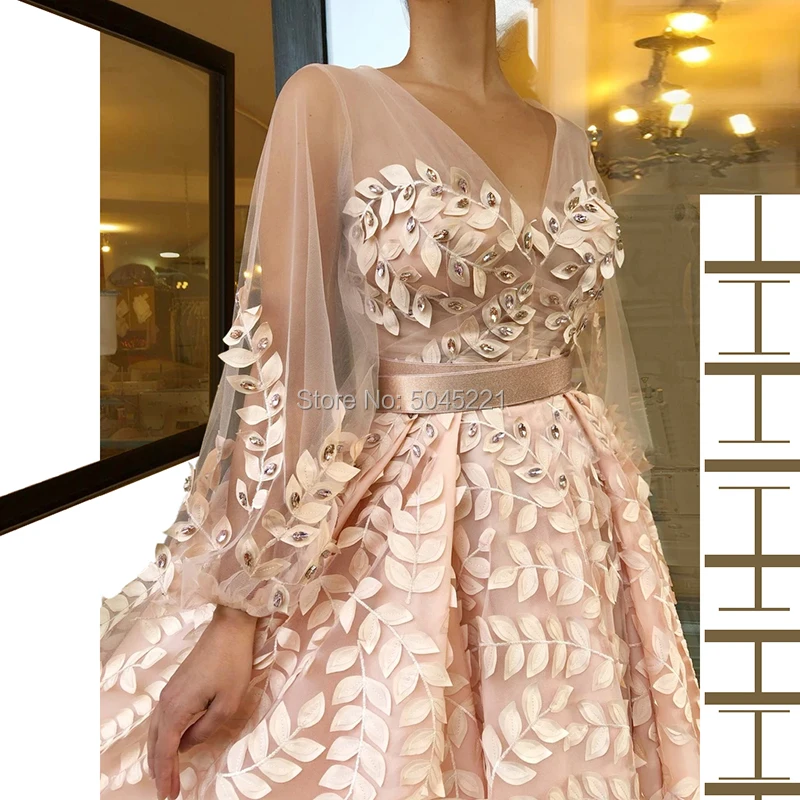 Исламская Бисер, v-образная горловина, вечернее платье торжественное платье Дубай Длинные элегантные вечерние платье на выпускной для принцессы кафтаны арабский индивидуальный заказ