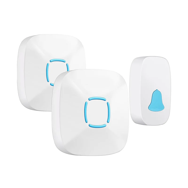 

Wireless Doorbell Waterproof 300M Remote Long Range Door Bell 1 Outdoor Transmitters 2 Indoor Receiver(Eu Plug)