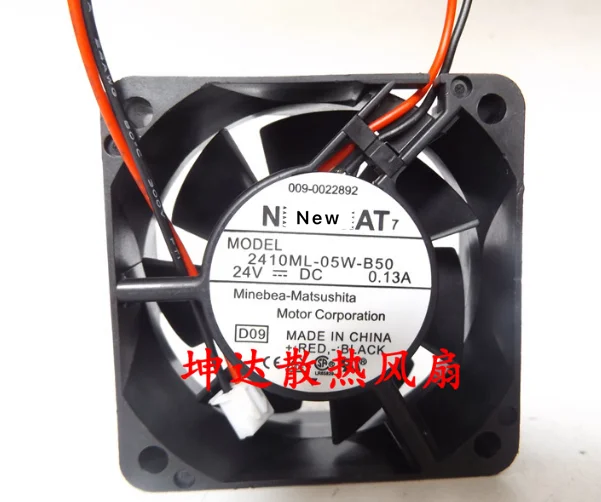 Для NMB-MAT 2410ML-05W-B50 C28 DC 24V 0.13A 2-проводной 60X60X25mm Сервер вентилятор охлаждения |