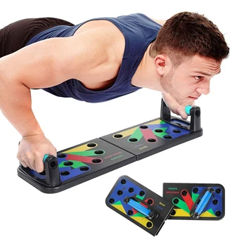 

9 in 1 Push Up Board with Instruction Print Body Building Fitness Exercise Tools Men Women Push-up Stands For Gym Body Training