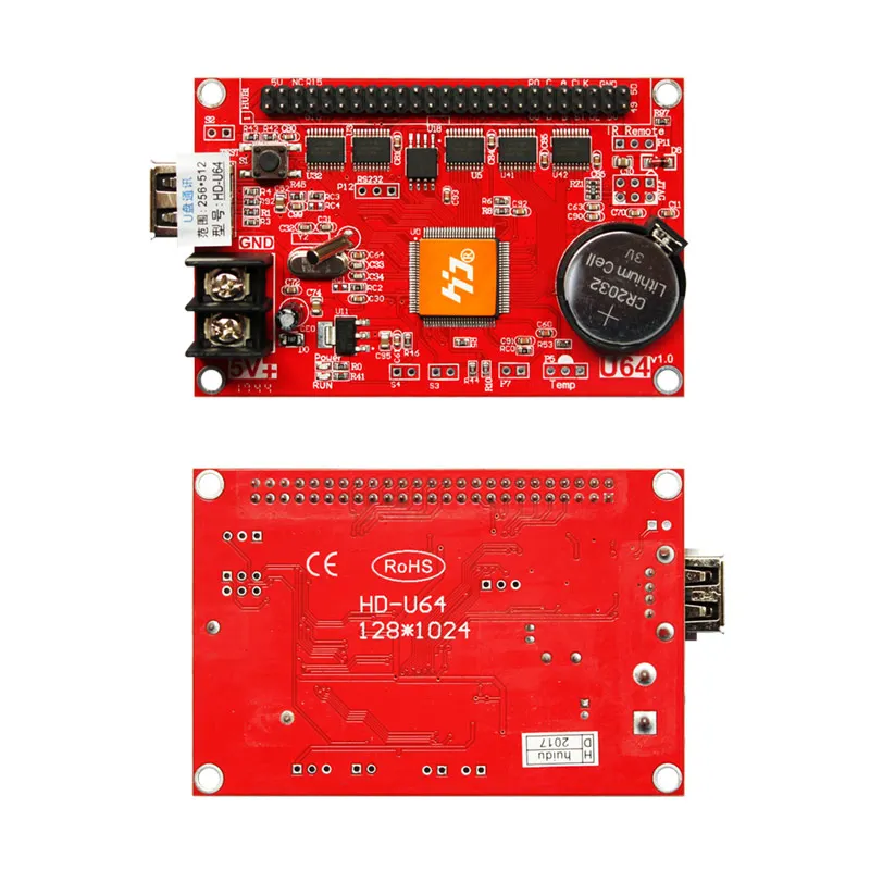 HD-U64 USB светодиодный модуль одноцветная плата управления rgb экран светодиодная контрольная карта для наружного светодиодного билборда