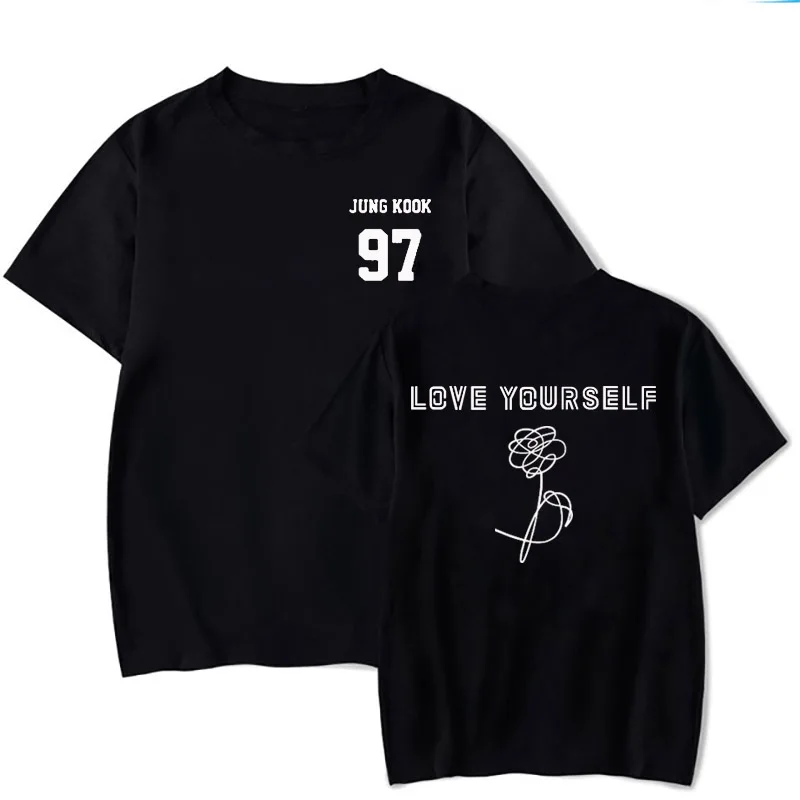 2019 Rap Monster JIN SUGA J HOPE JIMIN V JUNG KOOK футболка с надписью LOVE YOURSELF портрет со временем