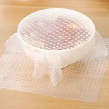 100 набор 4 шт(3 размера)/набор силиконовых пищевых обертывания s уплотнительное покрытие многофункциональное растягивание сохранение продуктов в свежем состоянии Saran обертывание кухонных инструментов