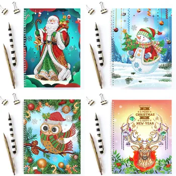 

Special Shaped Diamond Painting Notebooks 2019 Christmas 5d Embroidery Cross Stitch Diamond Art
