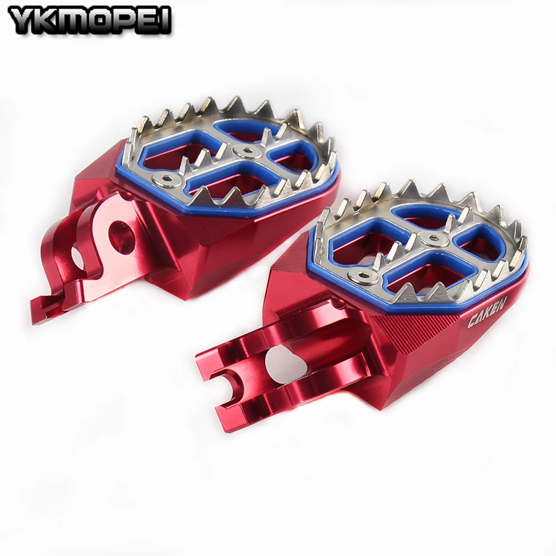 Красный ЧПУ педаль для ног для CR CRF CR125 CR250 CRF250R CRF450R CRF250X CRF450X CR500 Байк мотокросс эндуро супермото 1