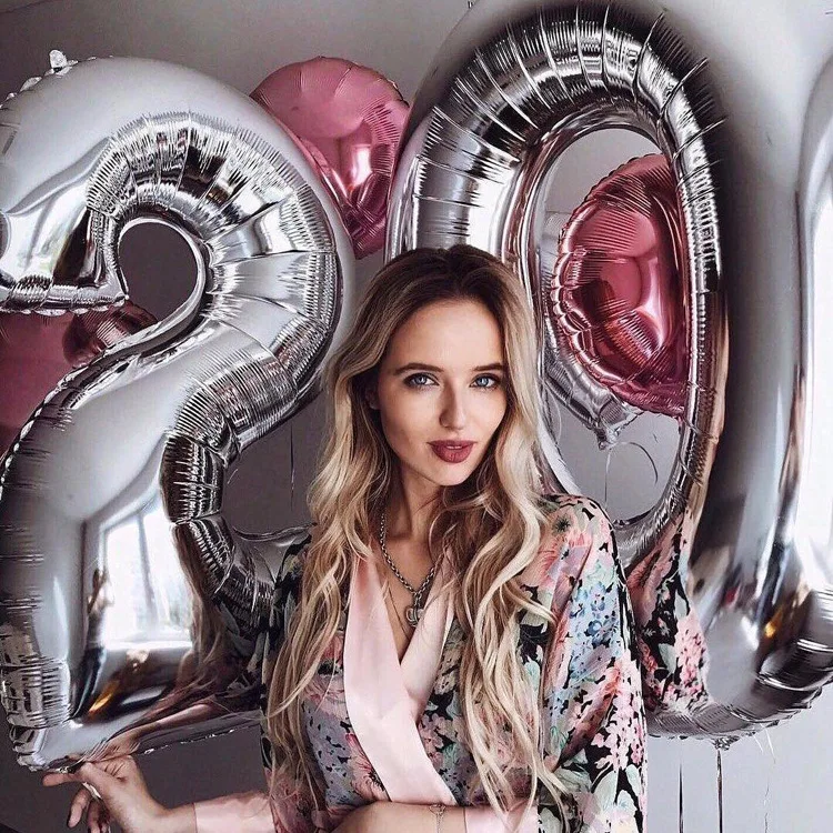 

40 Inch Big Birthday Ballon Rose Gold balloons foil Number balloon Birhhday Wedding Party Decorationg Globo Kids Ball Supplies