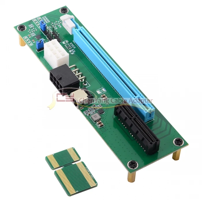 PCI-E Express 4x to 16x адаптер для адаптера с разъемом питания и держателем
