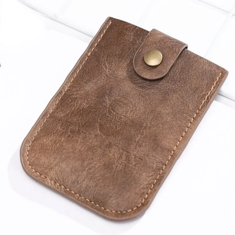 4 Bits High Quanlity PU Leather Draw Card Case Business Card Holder Men Women Credit Passport Card Bag ID Passport Card Wallet