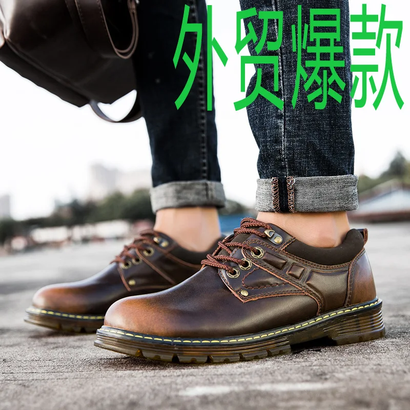 

2018 Martin Boots Men's Low Top Retro Worker Boot Men's Europe And America round-Toe England Worker Boot Hot Selling